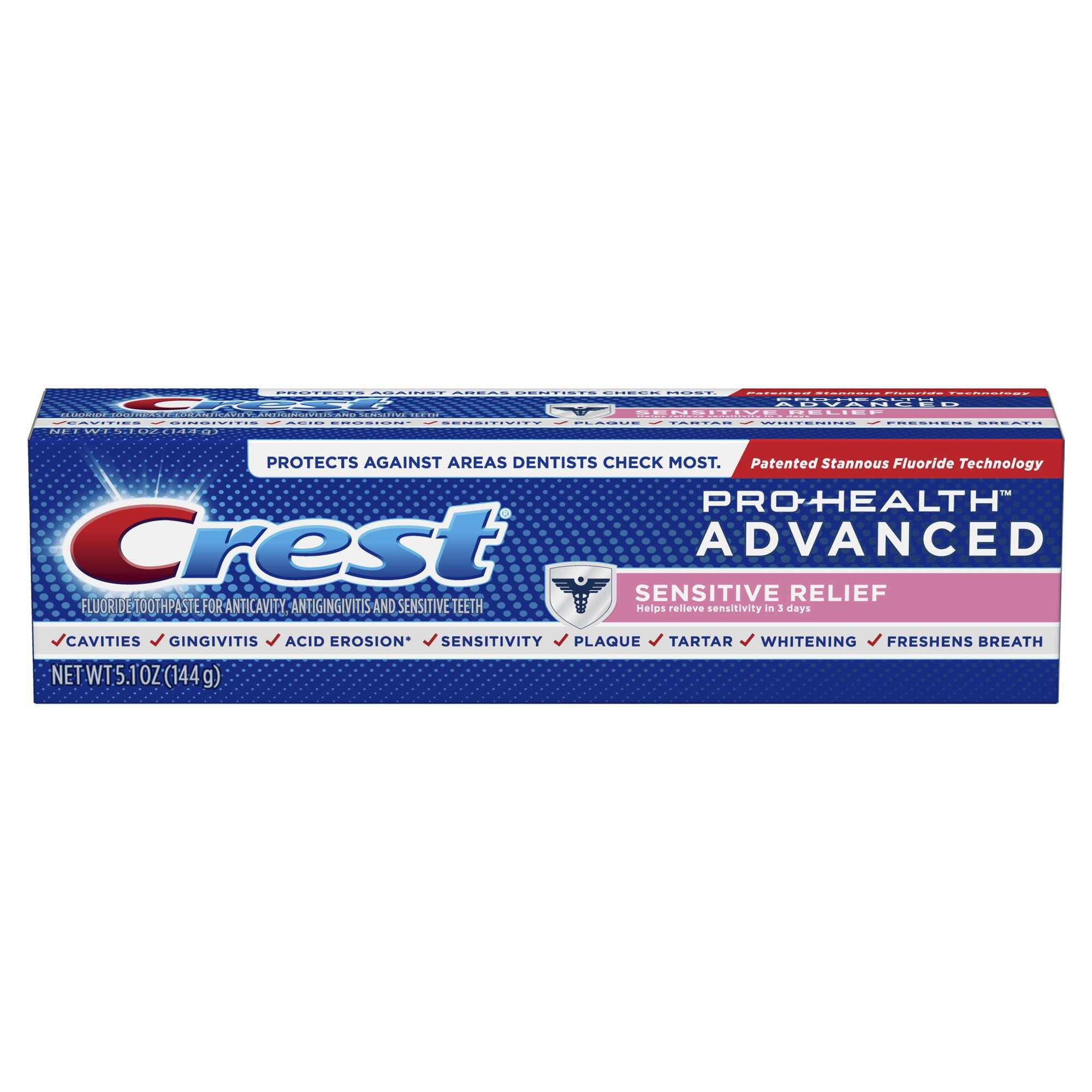 Pasta de Dinti, Crest, Pro-Health, Advanced Sensitive Relief, Reduce Sensibilitatea Dintilor, 99gr