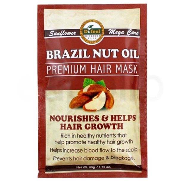 Mască pentru păr, Difeel, Brazil Nut Oil Premium, Hrănire, Catifelare, Strălucire, 50 g