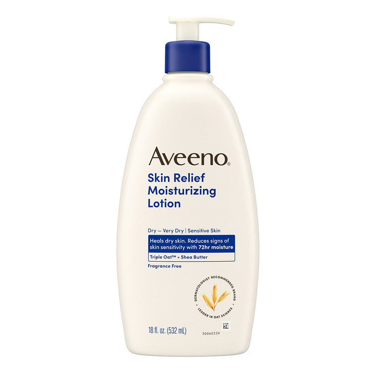 Loțiune hidratantă, Aveeno, Skin Relief, Fără parfum, Piele hidratată & calmată, 532 ml