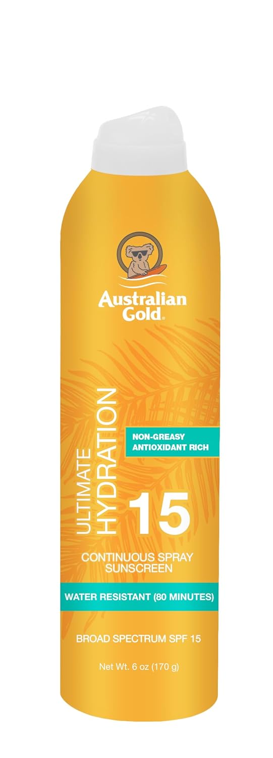 Spray protecție solară, Australian Gold, Continuous SPF 15, Rezistent la apă, 177 ml