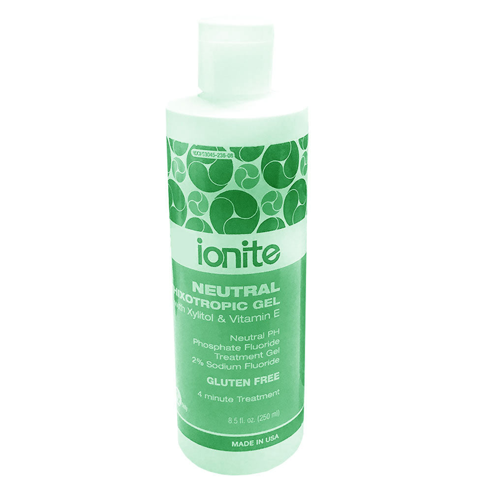 Gel Fluorizare, Ionite, cu Xylitol si Vitamina E, Fara Gluten, PH Neutru, Fluorura de Sodiu 2%, 500ml, Aroma Menta