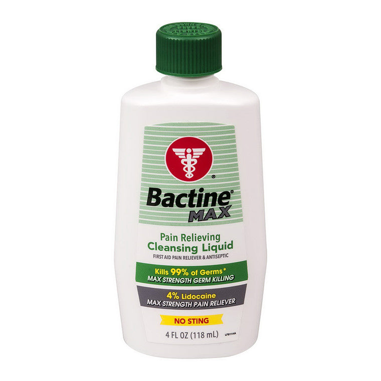 Lichid antiseptic, Bactine, Max, Analgezic, Fără înțepături, Curățare delicată, 118 ml