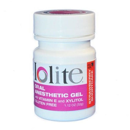 Gel Anestezic, Dharma Research, Iolite, Cu Xilitol si Vitamina E, Benzocaina 20%, Aroma Capsuni, 30gr