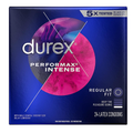Set 24x Prezervative, Durex, Performax Intense, din Latex, Regular Fit, Lubrifiate, Striate si Punctate, Diametru 56mm