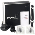 Creion cu Micro-Ace din Titan, Dermapen, Dr. Pen, Ultima A7C, 2x Rezerve 12 ace, Adancime 0.25 - 2.50 mm, 5 viteze, cu Fir