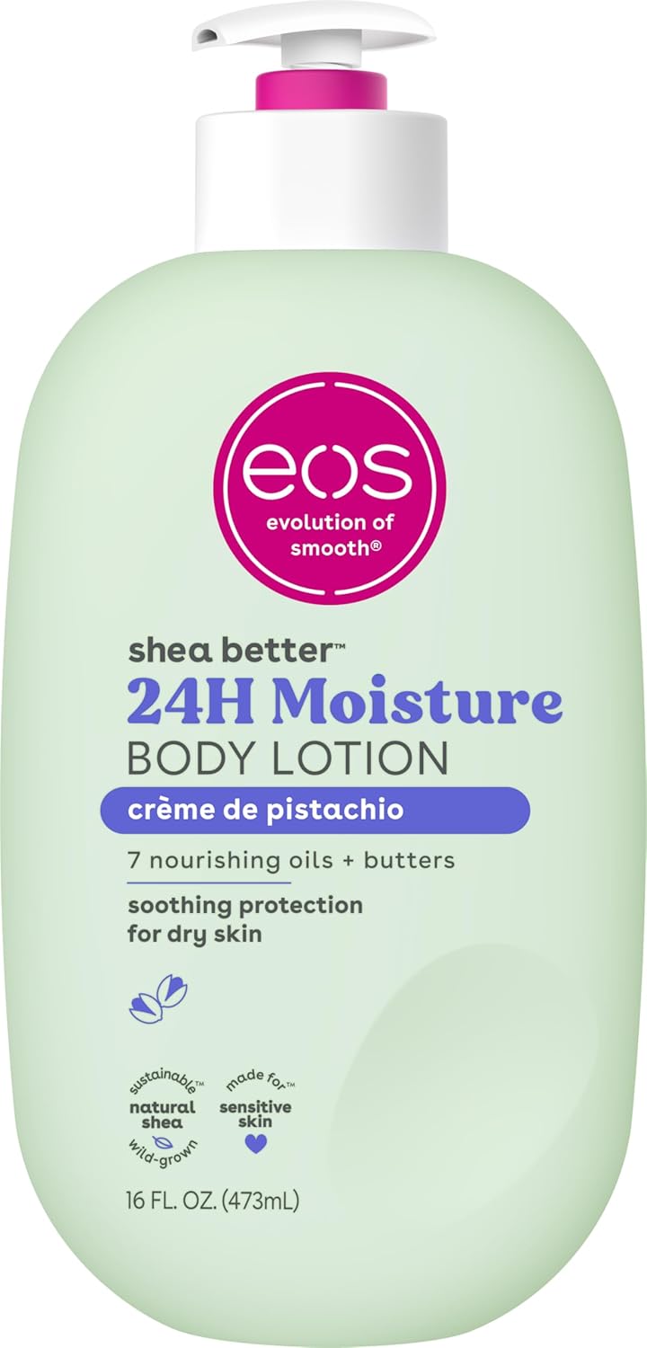Loțiune de corp, Eos, Crème de Pistachio, Hidratare 24 h, Fără grăsimi, 473 ml