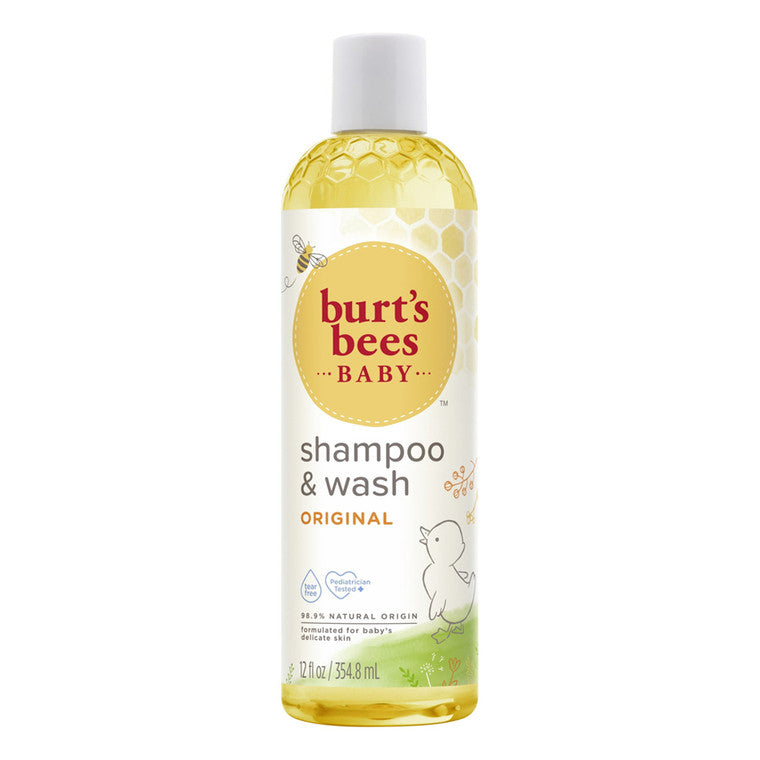 Șampon & gel de spălare, Burt's Bees, Original Formula, Piele delicată bebeluși, 354.8 ml