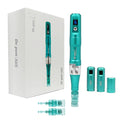 Creion cu Micro-Ace din Titan, Dermapen, Dr. Pen, Ultima A6s, impotriva Ridurilor, fara Fir, 2x Rezerve 12 pini, Adancime 0.25 - 3.00 mm, 2x Acumulatori, 5 viteze