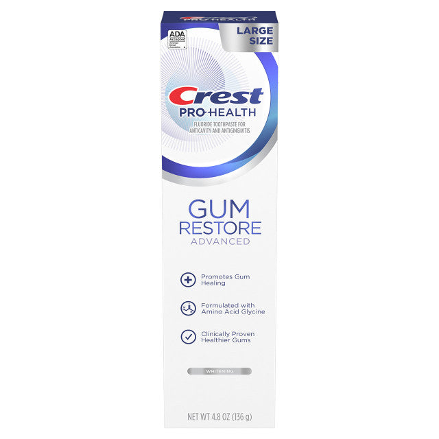 Pasta de Dinti, Crest, Pro-Health, Gum Restore, Whitening, Protejeaza si Regenereaza Densitatea Smaltului, 136gr