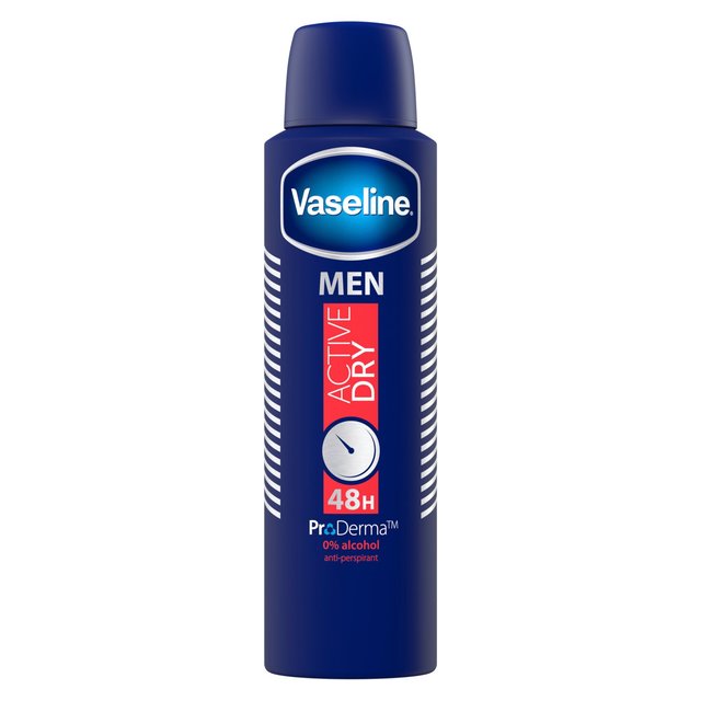 Deodorant, Vaseline, Active Dry, cu Proderma, Hipoalergenic, Protectie 48h, 250ml