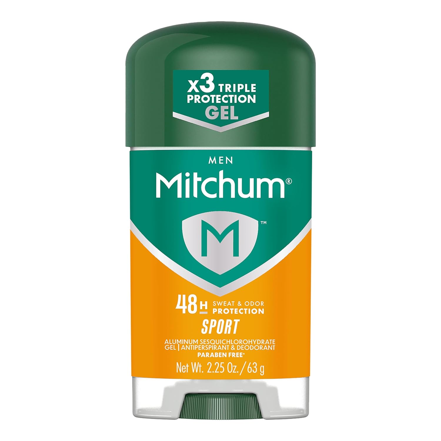 Gel deodorant antiperspirant, Mitchum Men, Sport, Transparent, Protecție 48h, Control miros, 64 g