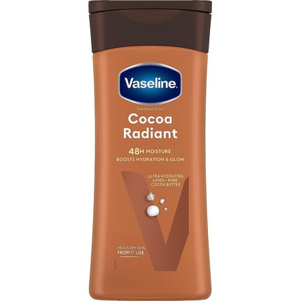 Loțiune de Corp, Vaseline, Intensive Care Cocoa Radiant, Strălucire sănătoasă, Hidratare de durată, 200 ml
