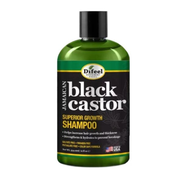 Șampon, Difeel, Jamaican Black Castor, Creștere Păr, Fortifiere, Curățare, 355 ml