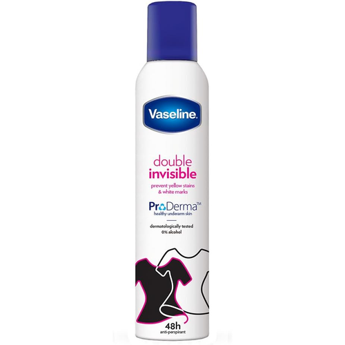 Antiperspirant Deodorant, Vaseline, Double Invisibile, Proderma, pentru Femei, Hipoalergenic, Protectie 48h, fara Alcool, 250ml