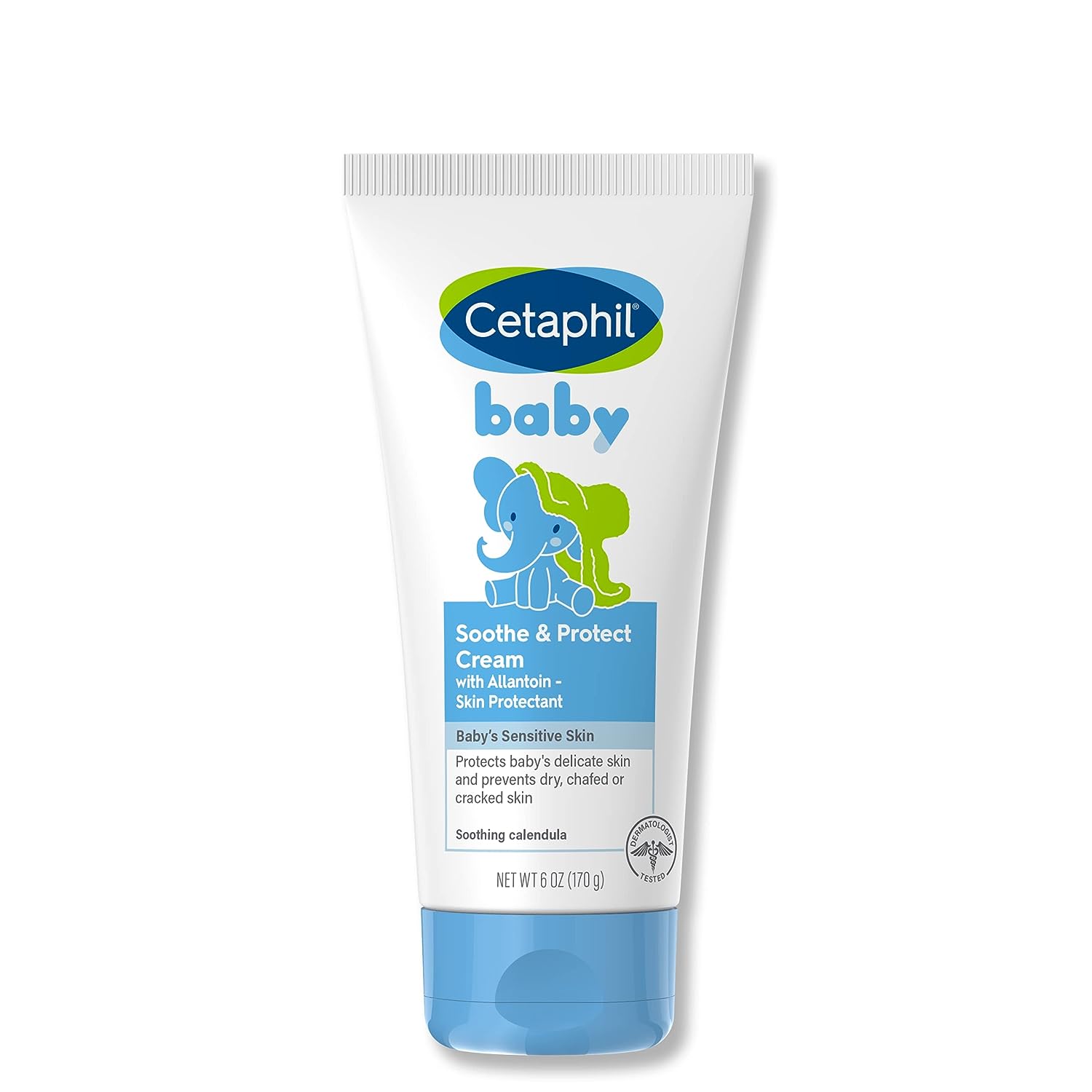 Crema de Corp pentru Copii, Cetaphil Baby, Soothe and Protect Cream, pentru Hidratarea si Calmarea Pielii Uscate, Hipoalergenica, cu Alantoina, 170ml