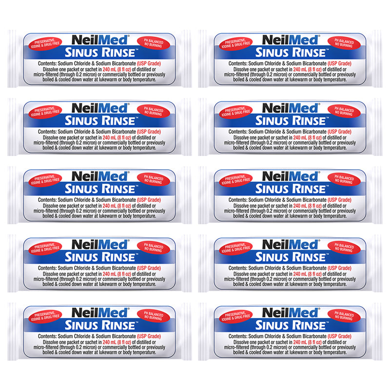 Solutie Salina, Neilmed, Sinus Rinse, Ingrediente Naturale, pentru Irigator Nazal, 10 plicuri x 2.4gr