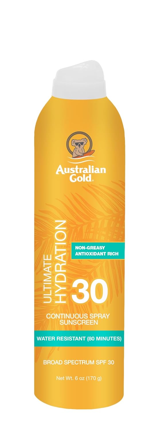 Spray protecție solară, Australian Gold, SPF 30, Uscare rapidă, Rezistent la apă, 177 ml