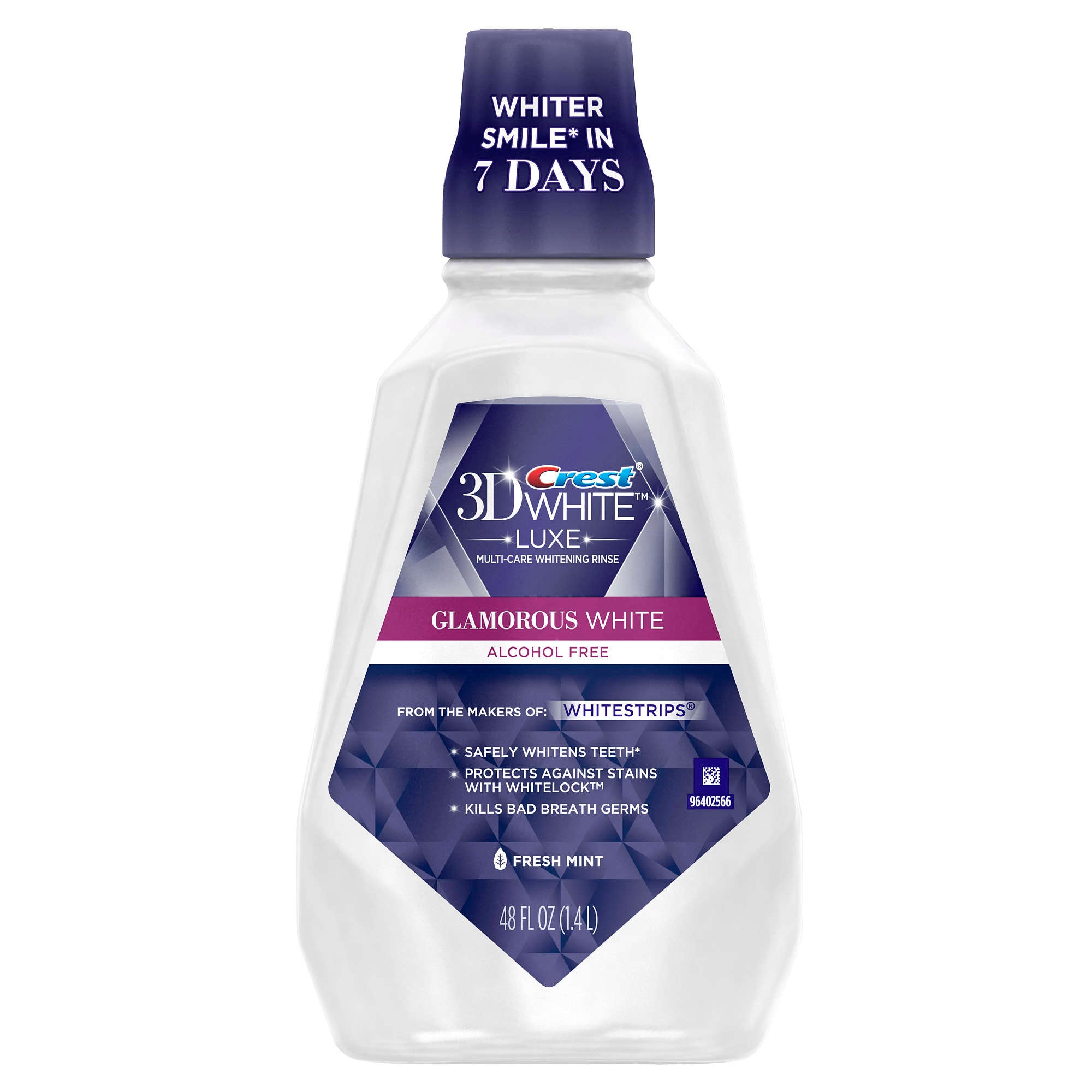 Apa de Gura, Crest 3D Glamorous White, Efect Intensiv de Albire, 1400ml