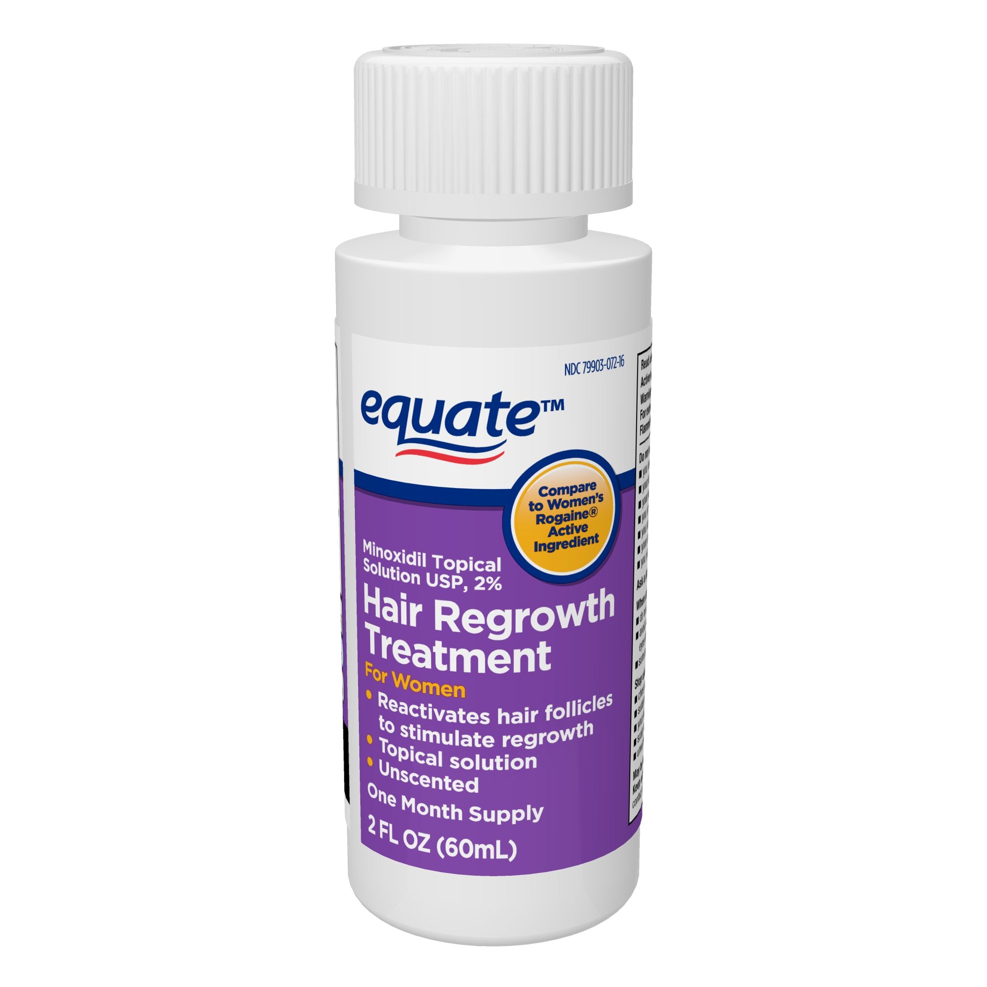 Solutie, Equate, impotriva Caderii Parului, Minoxidil 2%, pentru Femei, Tratament 1 Luna (1x flacon 60gr)