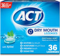 Tablete, ACT, Dry Mouth Xylitol, Mentă Calmanta, Hidratant, Fără Zahăr, 36 buc
