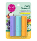Balsam de buze, Eos, Natural Shea, Acai Blackberry / Cocos Mango, Hidratant, Set 3 batoane (3 x 4 g)