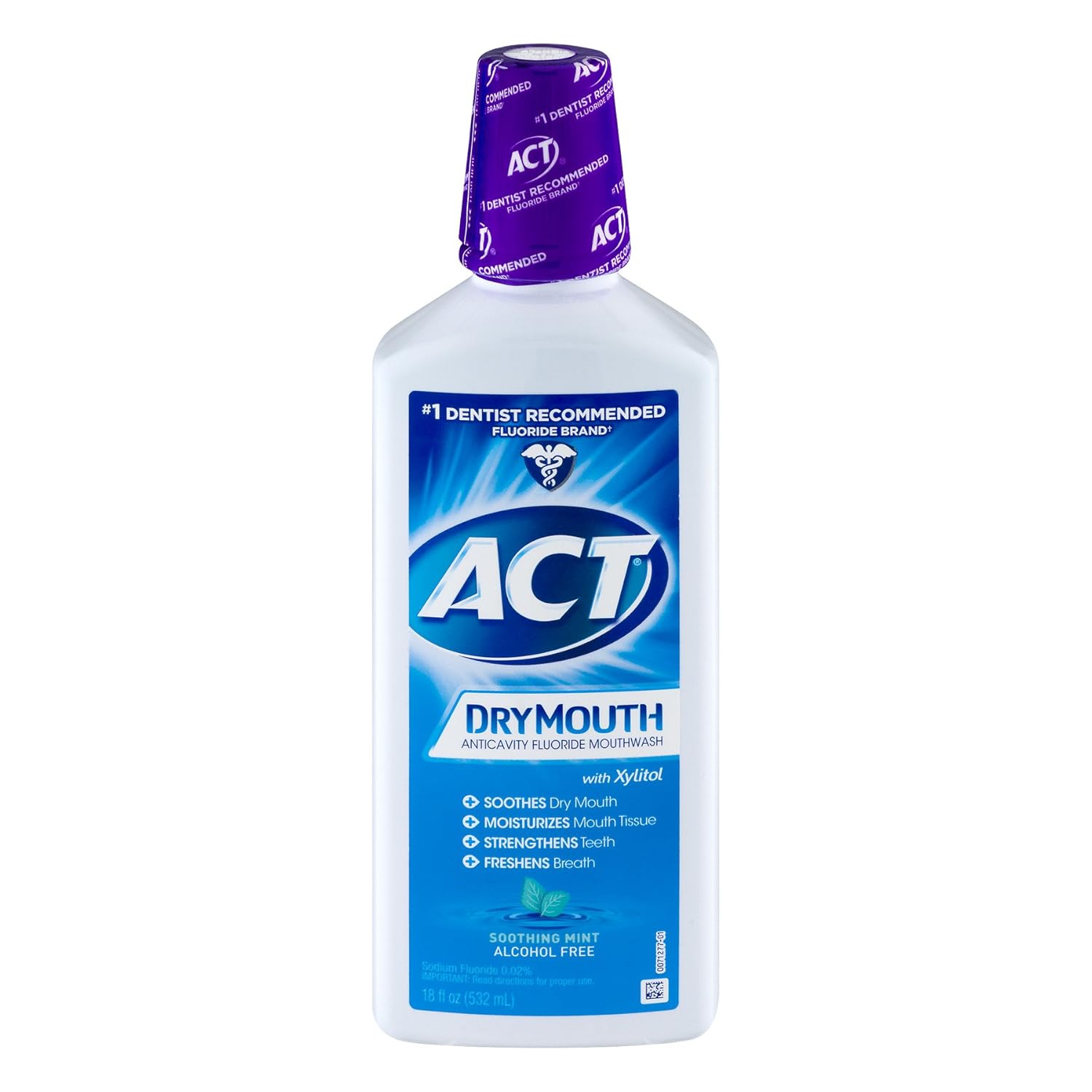 Apa de Gura, Act, Dry Mouth, pentru Gura Uscata, Fara Alcool, Aroma Menta, 532ml