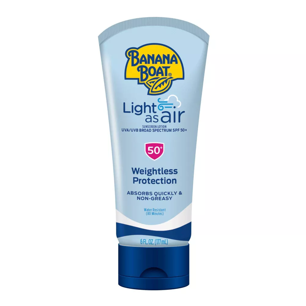 Loțiune protecție solară, Banana Boat, Light As Air SPF 50+, Textură lejeră, absorbție rapidă, 177 ml