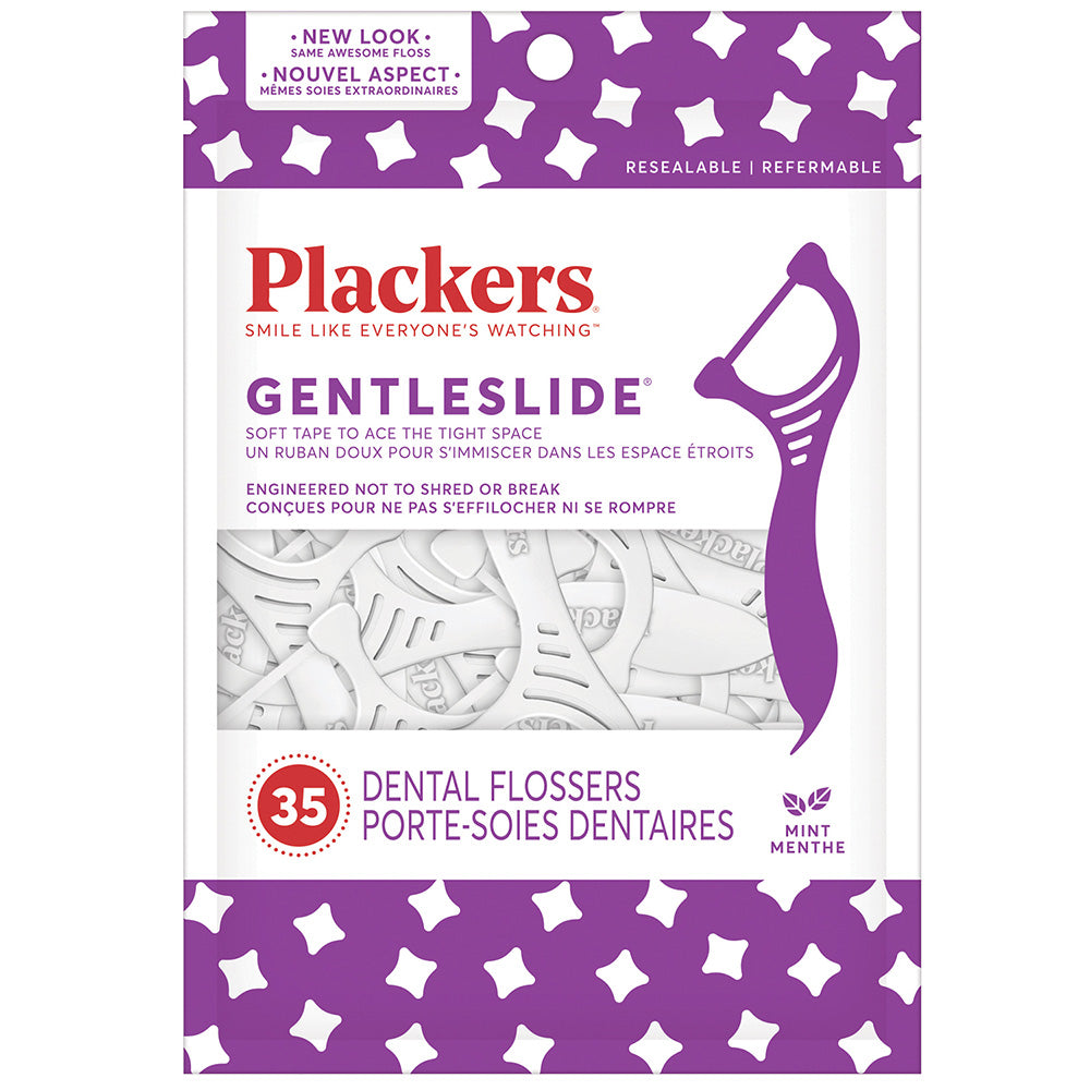 Set Ata Dentara, Plackers, Gentleslide, Tip Scobitoare, Asigura o Curatare Completa si Delicata, Foarte Rezistenta, Aroma de Menta, 35 buc