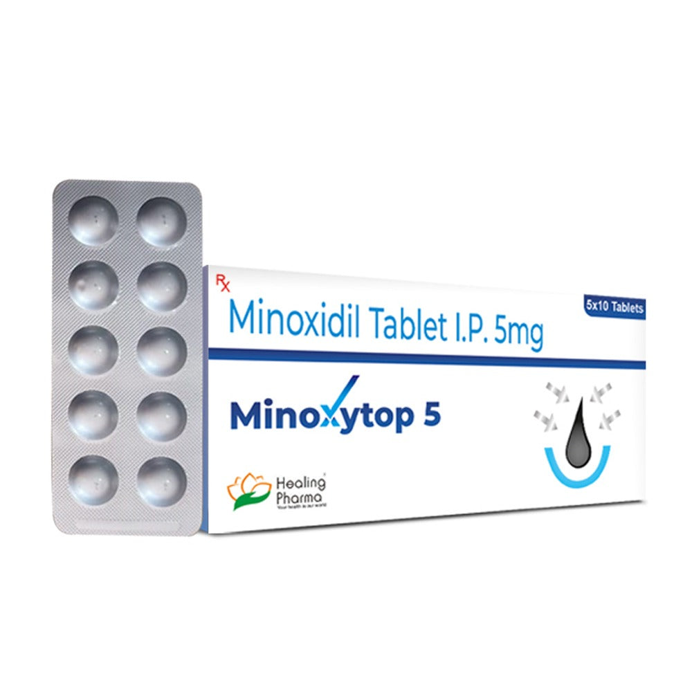 Supliment Alimentar, Healing Pharma, Minoxytop 5mg, Stimuleaza Cresterea Parului, 50 tablete