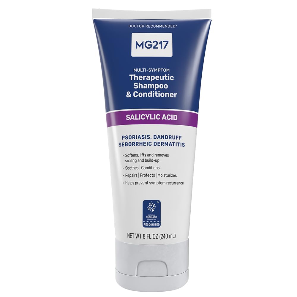 Șampon & balsam, MG217, Tratament psoriazis, Acid salicilic, Îndepărtează solzii, 237 ml