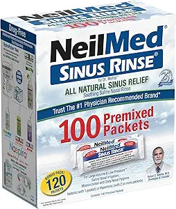 Plicuri saline pentru irigare nazală, NeilMed, Sinus Rinse Refill, Rezerve premixate, 100 bucăți