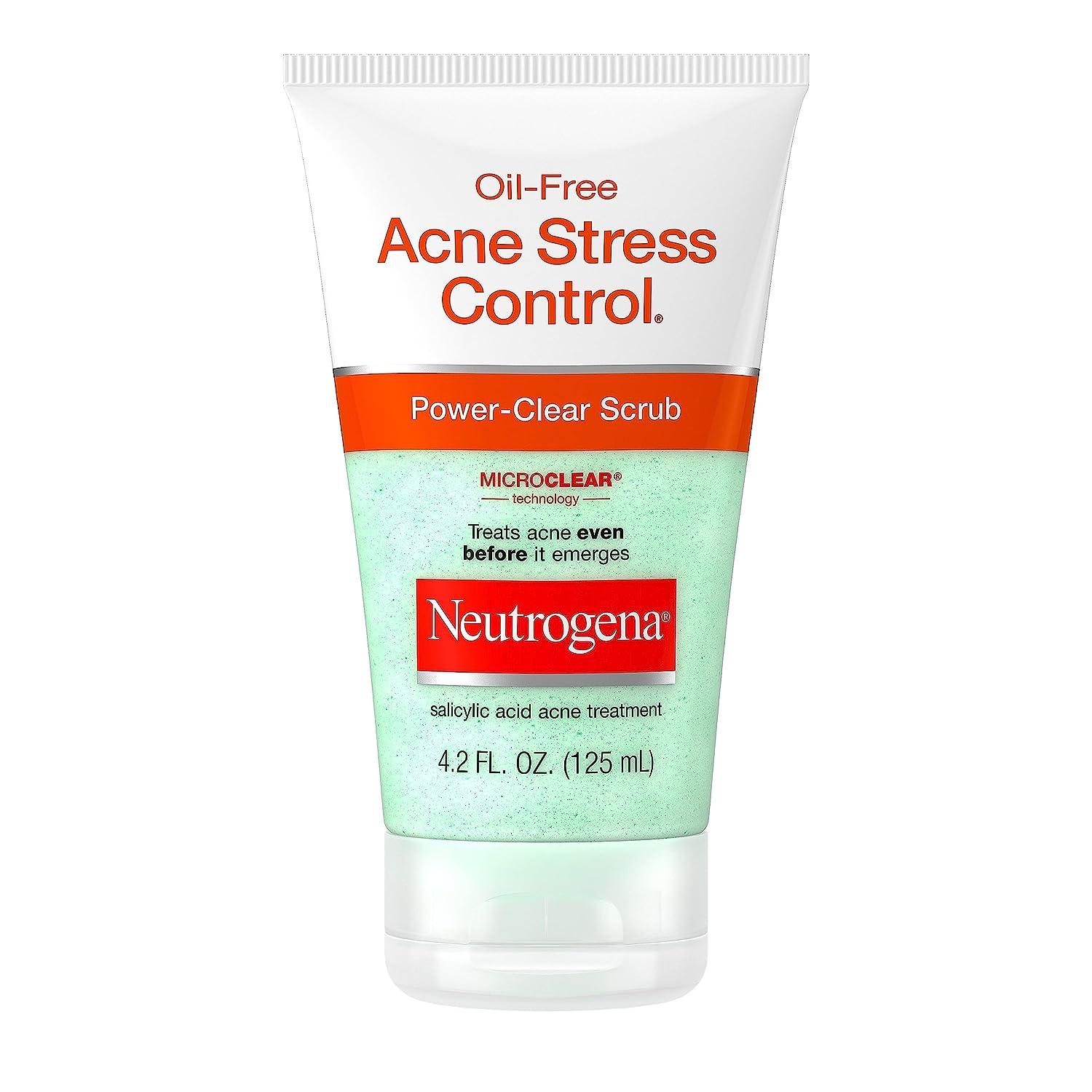 Gel de Fata, Neutrogena, Acne Stress Control, Efect Exfoliant impotriva Eruptiilor Cutanate, cu Acid Salicilic 2%, fara Ulei, 125ml