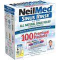 Set Irigator Nazal si Solutie Salina, Neilmed, Sinus Rinse, Curatare Sinusuri, Decongestie Nazala, 240ml, 100 plicuri x 2.4gr