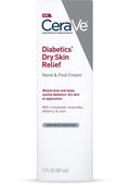 Crema pentru Maini si Picioare, CeraVe, Diabetic's Dry Skin, pentru Hidratare Intensa, impotriva Pielii Uscate Cauzate de Diabet, cu Ceramide si Uree, fara Parfum si Parabeni, 89ml