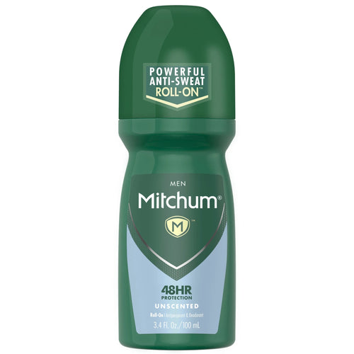 Antiperspirant Roll-on, Mitchum, Triple Odor Defense, pentru Barbati, pentru Piele Sensibila, Protectie 48h, Fara Parfum, 100ml