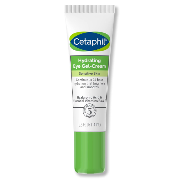 Crema pentru Ochi, Cetaphil, Hydrating Eye Gel-Cream, impotriva Petelor intunecate, pentru Hidratare Intensa 24h, cu Acid Hialuronic, Hipoalergenica, 14ml