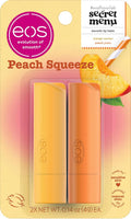 Balsam de buze, Eos, Flavor Lab Secret Menu, Hidratant, Peach Yuzu, 4 g, Set 2 bucăți