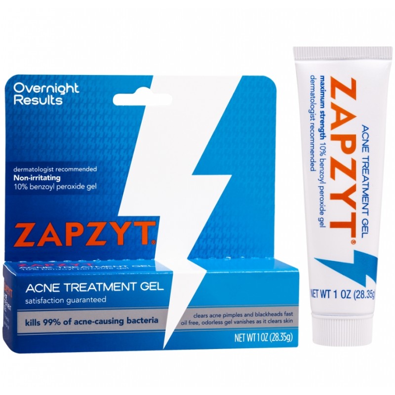 Gel, New Look, Zapzyt, Curata Pielea, Fara Grasime, Anti-Acnee, 10% Peroxid de Benzoil, 28.35gr