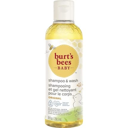 Șampon & gel de duș bebe, Burt's Bees Baby Bee, Shampoo & Wash, Curățare Delicată, Fără Lacrimi, Pentru Piele Sensibilă, 235 ml