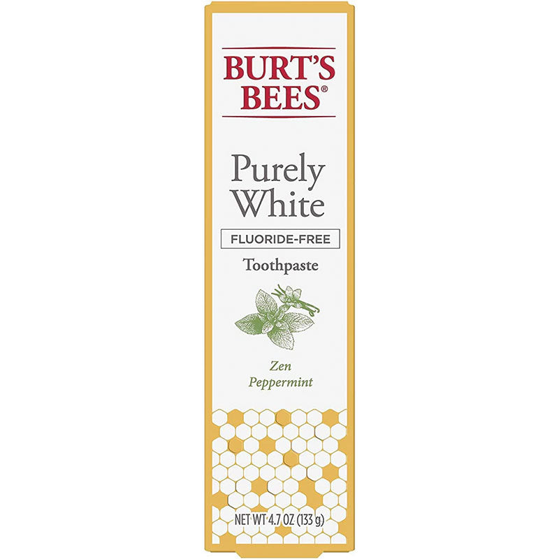 Pasta de Dinti, Burt's Bees, Purely White, Zen Peppermint, Efect Albirea Dintilor, fara Ingrediente Sintetice, fara Fluor, 133gr