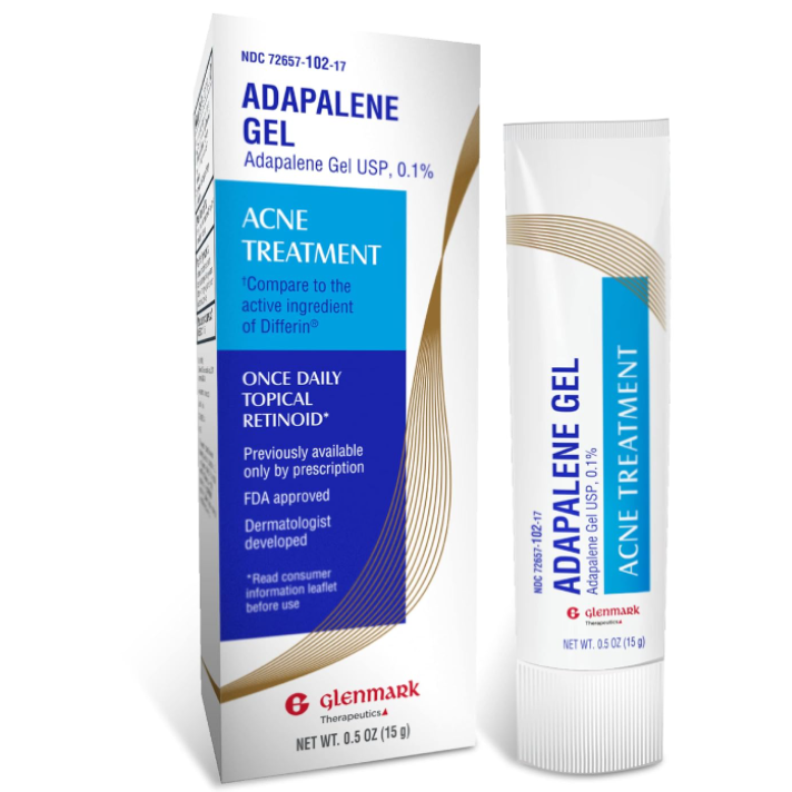Gel de Fata, Glenmark, Adapalene 0,1%, Anti-Acnee, Contribuie la Curatarea si Prevenirea Cosurilor, 15gr