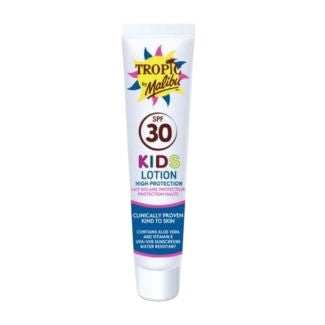 Loțiune protecție solară, Malibu, SPF 30, Protecție UV, Travel size, Hidratare, 40 ml