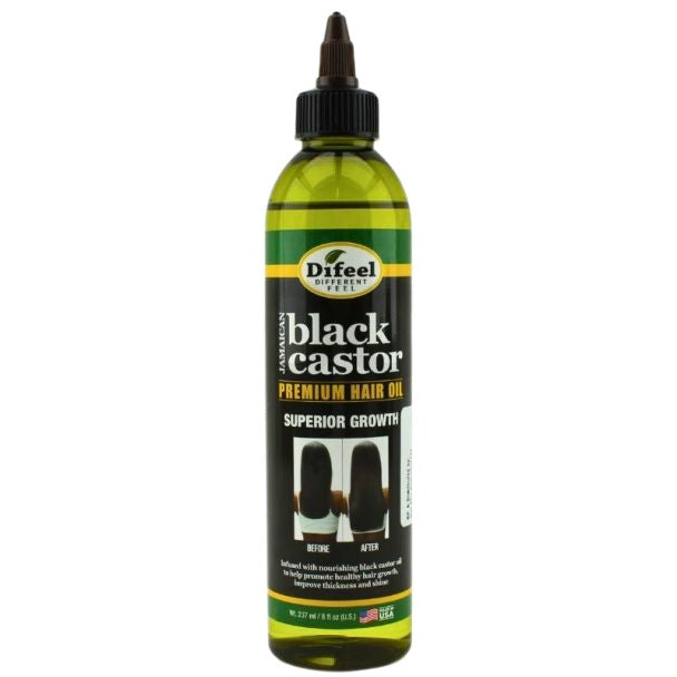 Ulei de Păr, Difeel, Jamaican Black Castor Premium, Hrănire, Fortifiere, Strălucire, 237 ml