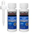 Set Solutie, Kirkland, Minoxidil 5%, pentru Stimularea Cresterii Parului si a Barbii, Pipeta Inclusa, 2x 60ml