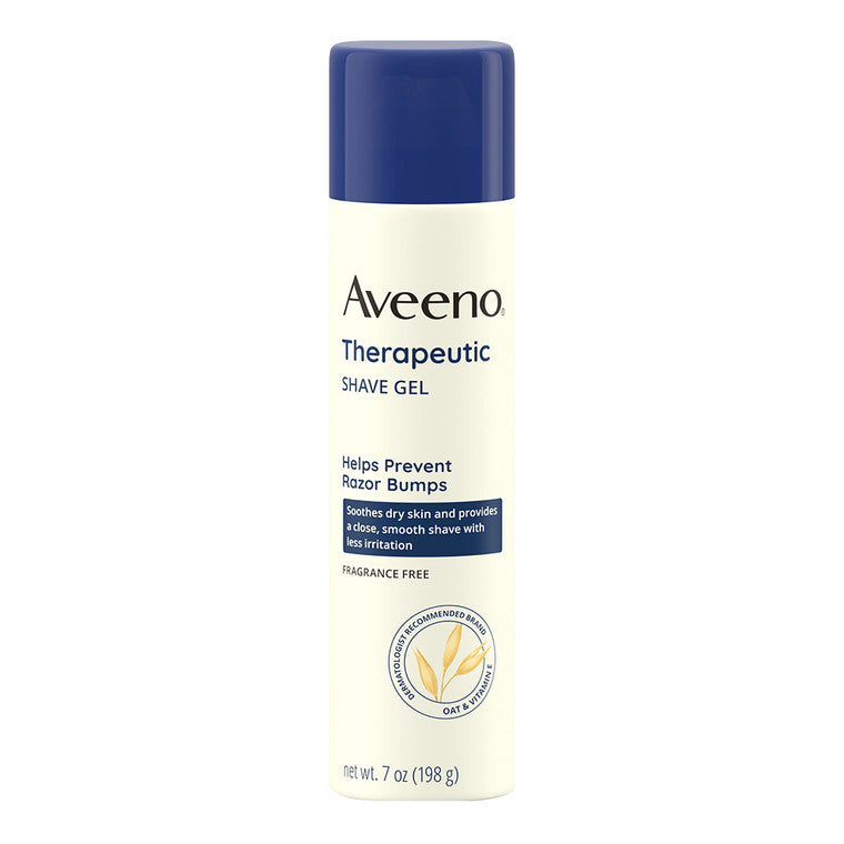 Gel de ras, Aveeno, Therapeutic, Fără parfum, Previne fire încarnate, Calmare, 198 g