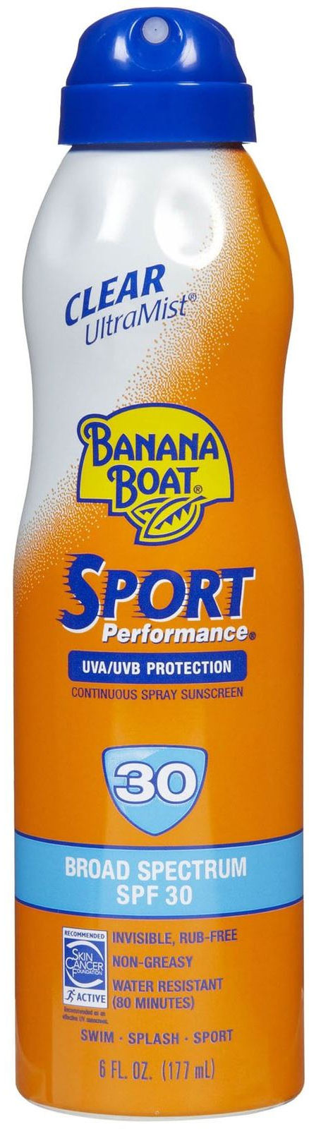 Spray protecție solară sport, Banana Boat Ultra Mist, Sport Performance SPF 30, Aplicare rapidă și uniformă, 177 ml
