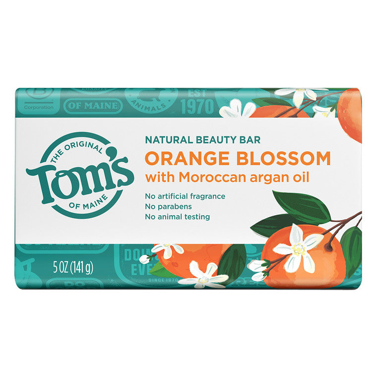 Săpun Solid, Toms of Maine, Naturale, Argan marocan, Portocală, Curățare delicată, 140 g