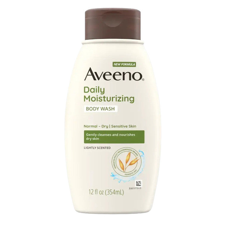 Gel de duș, Aveeno, Daily Moisturizing, Piele normală/uscată, Parfum ușor, 354 ml