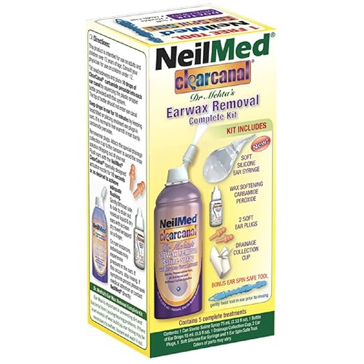 Kit complet pentru îndepărtarea cerumenului, NeilMed, Clearcanal, Curățare sigură, 75 ml
