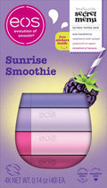 Set cadou balsam buze, Eos, Flavor Lab Secret Menu Sunrise Smoothie, Hidratant, Hidratare intensă, 4 x 4 g